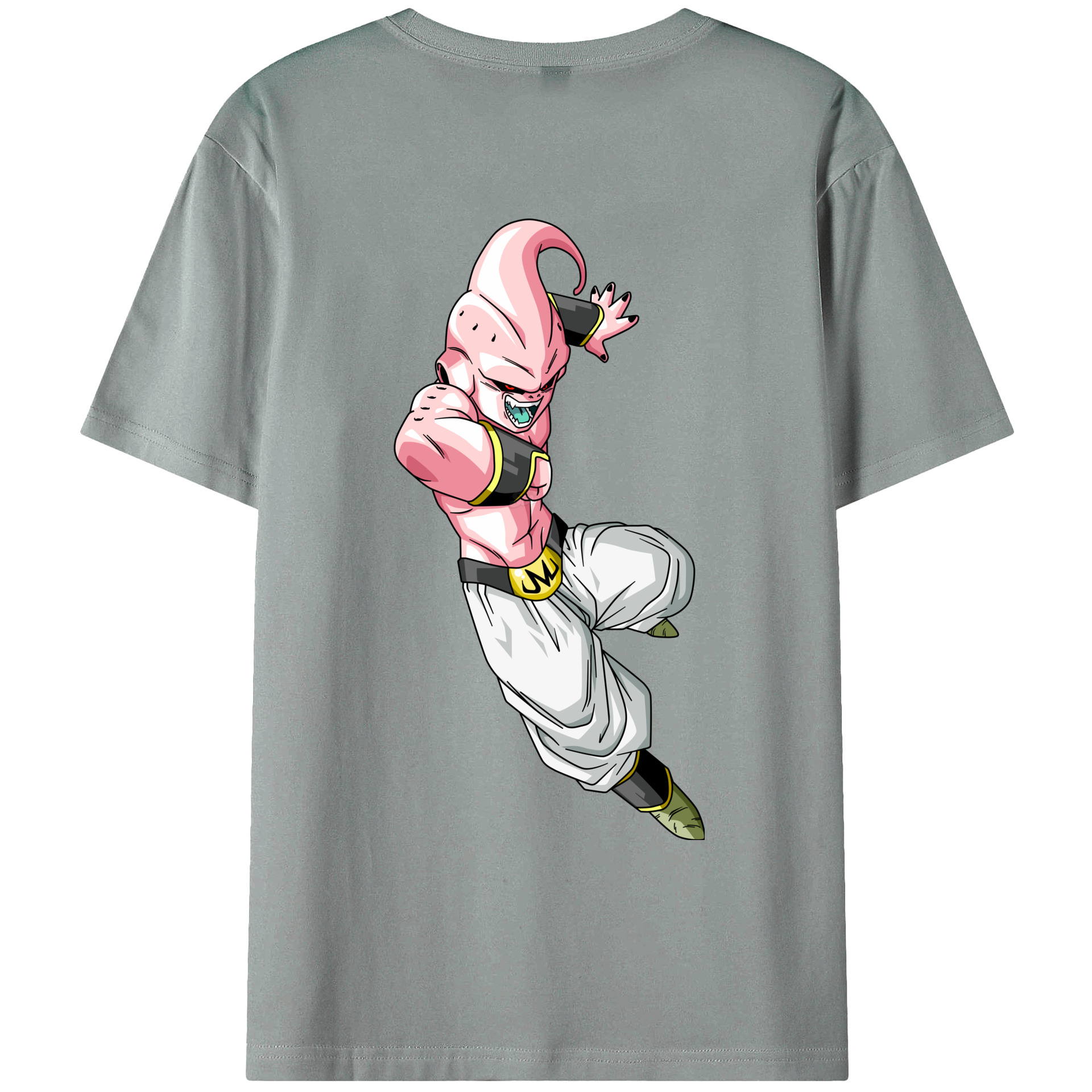 （画像用） ドラゴンボール 魔人ブウ DRAGON BALL Majin Buu 綿100％ メンズ半袖Tシャツ（バックプリント） 通気性
